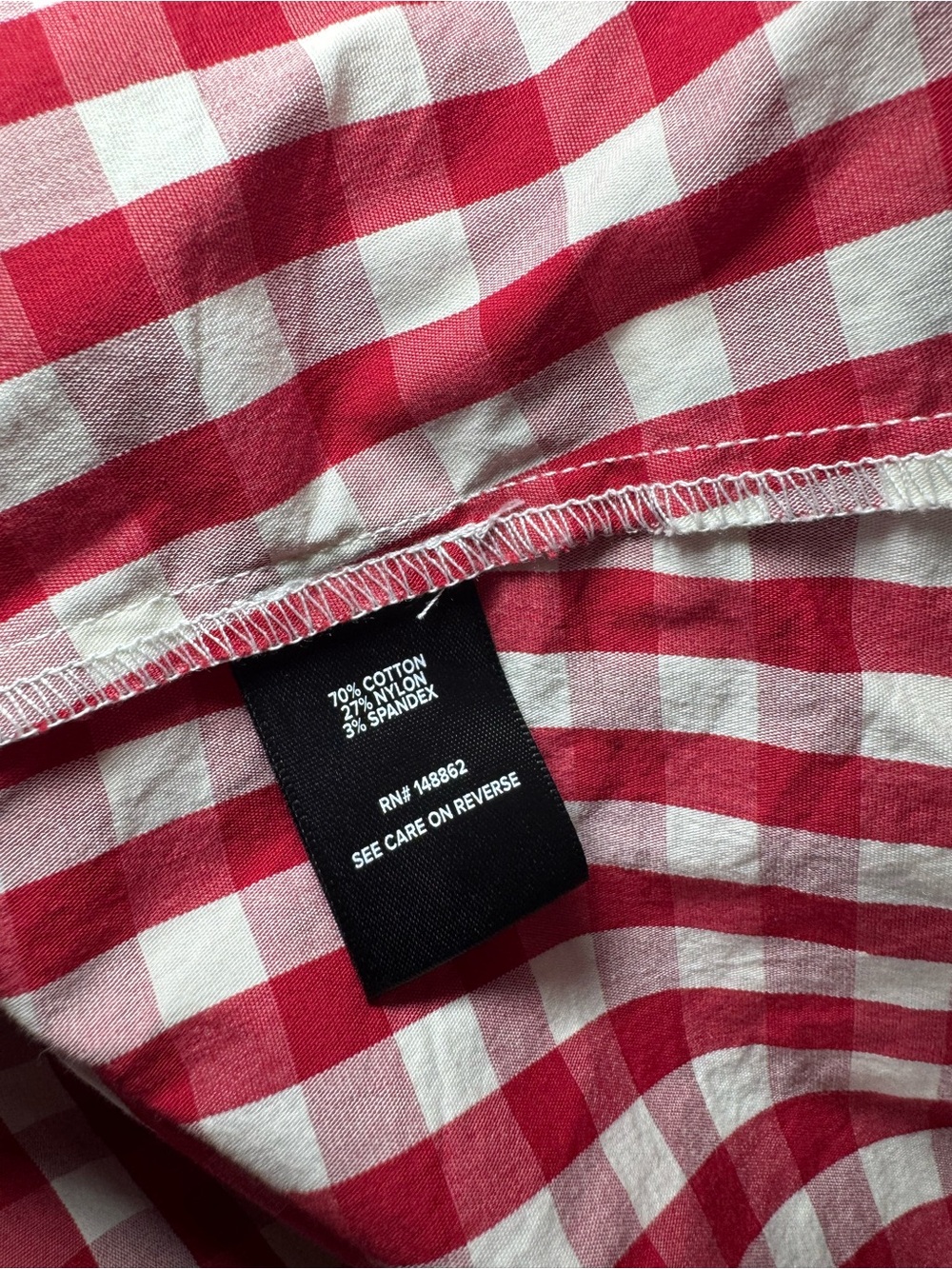 EUC Torrid Retro Chic Red White Gingham Rockabilly Tie-Front Button Up Size 4X - Picture 8 of 8